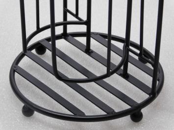 Toilettenpapierhalter Stehend - Schwarz - Schmiedeeisen