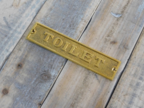 Brass sign Toilet - for Toilet door