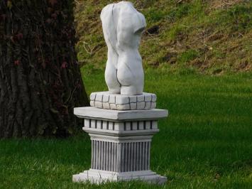 Man Torso on Pedestal - 100 cm - Solid Stone