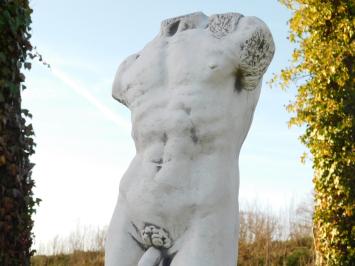 Man Torso on Pedestal - 100 cm - Solid Stone