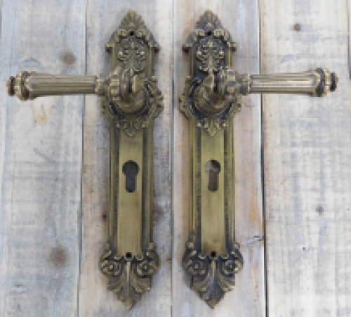 Classic set of door hardware - brass - robust - PZ92