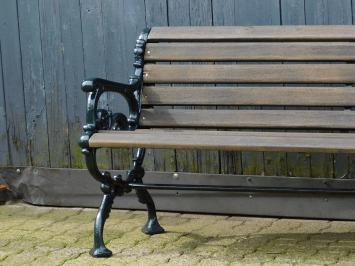 Heavy garden bench, quality bench for the garden, wood and cast iron