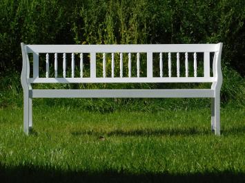 Classic Garden Bench 3-Person - Hardwood - White