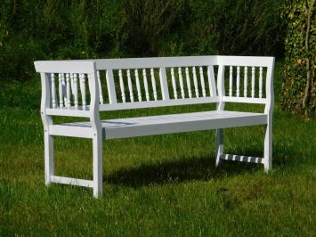 Classic Garden Bench 3-Person - Hardwood - White