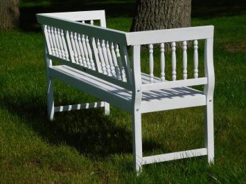 Classic Garden Bench 3-Person - Hardwood - White