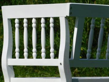 Classic Garden Bench 3-Person - Hardwood - White