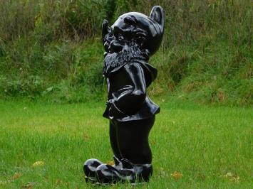 Garden gnome Middle finger XL - 80 cm - Black - Polystone