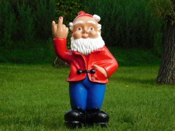 Tuinkabouter Middelvinger XL - 80 cm - Vol in Kleur - Polystone