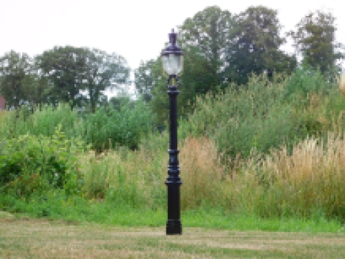 Garden lantern Colmar - black - alu - 190cm
