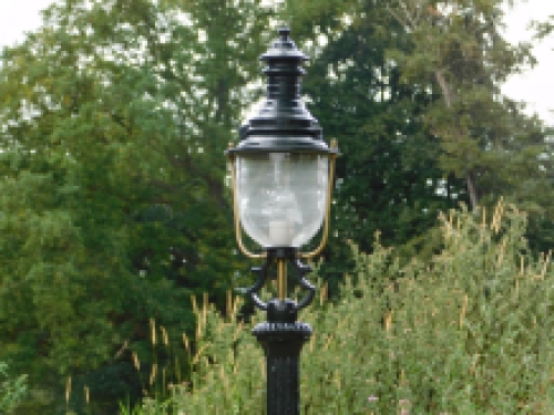 Garden lantern Colmar - dark green - alu - 190cm