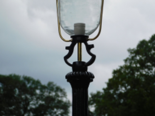 Garden lantern Colmar - dark green - alu - 190cm