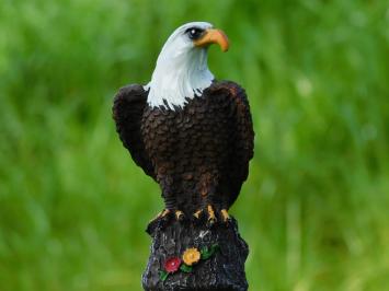 Garden Stick Eagle - Polystone with Solar lighting