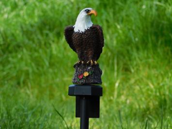 Garden Stick Eagle - Polystone with Solar lighting