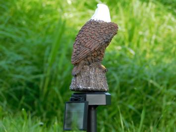 Garden Stick Eagle - Polystone with Solar lighting