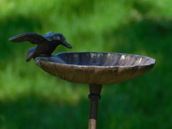 Tuinsteker Vogelbadje - Gietijzer - Incl. Vogeltje