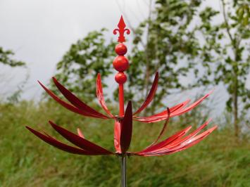 Tuinsteker Windspinner - 80 cm - Rood - Metaal
