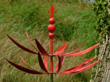Tuinsteker Windspinner - 80 cm - Rood - Metaal