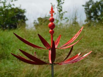 Tuinsteker Windspinner - 80 cm - Rood - Metaal