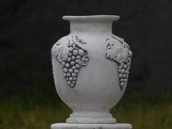 Tuinvaas Druiven op Sokkel - 54 cm - Steen