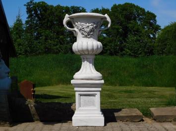 Garden Vase with Ears on Pedestal - 153 cm - Stone