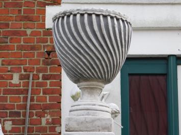 Garden Vase on Pedestal - 155 cm - Solid Stone