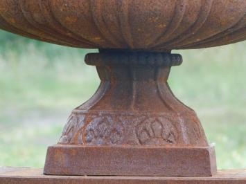 Garden Vase on Pedestal - 112 cm - Cast iron - Rust