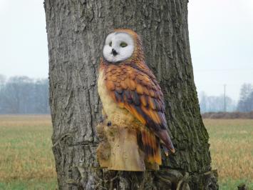 Uil op stronk - bruin - polystone - gedetailleerd