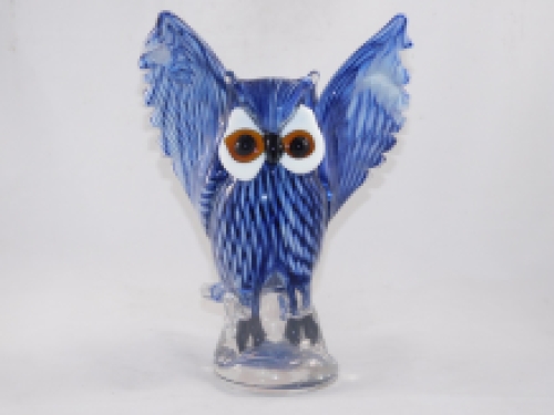 Glass sculpture Owl in Murano style