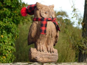 Christmas Owl on Tree Trunk - Polystone - Woodlook