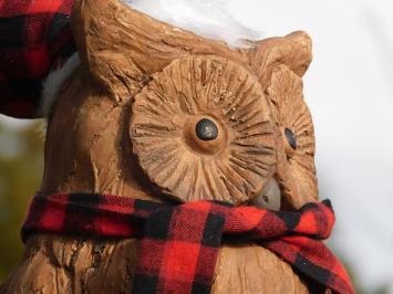 Christmas Owl on Tree Trunk - Polystone - Woodlook