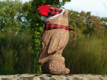 Christmas Owl on Tree Trunk - Polystone - Woodlook