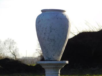 Vase auf Sockel - 125 cm - Massivstein