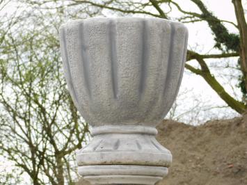 Round Vase on Pedestal - 110 cm - Stone