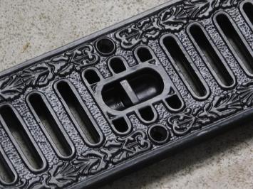 Ventilation grille - black - cast iron - adjustable