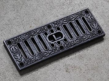 Ventilation grille - black - cast iron - adjustable