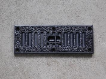 Ventilation grille - black - cast iron - adjustable