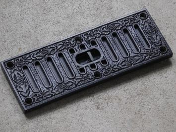 Ventilation grille - black - cast iron - adjustable