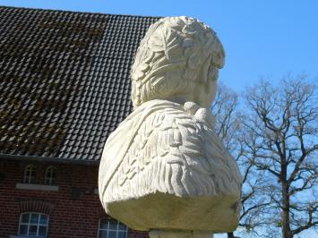 Vintage Bust of Hadrian - 68 cm - Stone