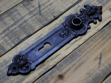 Vintage Deurplaat Engel - PC 92 - Gietijzer - Antiek Bruin