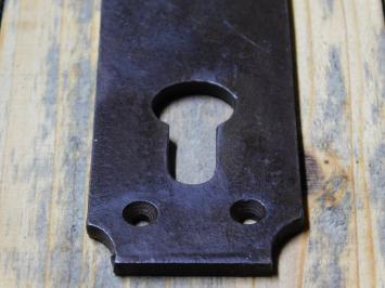 Vintage Deurplaat - PC 92 - Gietijzer - Antiek Bruin