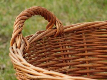 Vintage Rieten Mand - Groot - Rotan