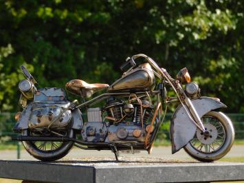 Vintage Motor - 38 cm - Handgefertigt aus Metall