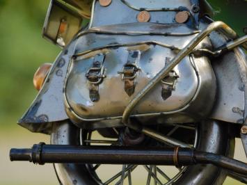 Vintage Motor - 38 cm - Handgefertigt aus Metall