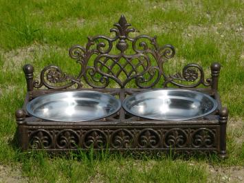 Luxury food and water bowl - for dogs - cast iron