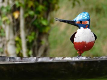 Voederschaal voor Vogels als Tuinsteker - Metaal - Handgemaakt