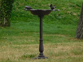 Large Bird bath on Foot - Bowl in Leaf Shape - Cast iron