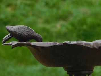 Groot Vogelbad op Voet - Schaal in Bladvorm - Gietijzer