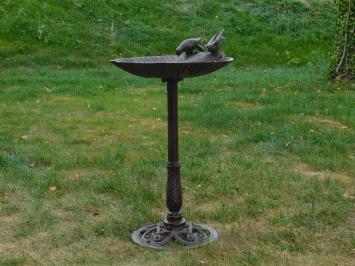 Fors Bird Bath on Stand - Cast iron - Brown