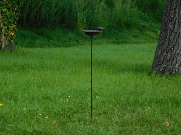 Bird bath on Pin - Garden Stick - Cast iron - Dark brown