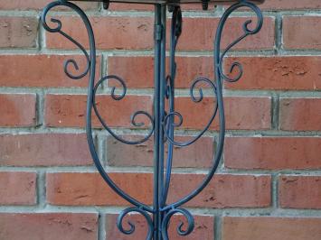 Bird Bath with Little Birds – 75 cm – Rustic Blue – Metal